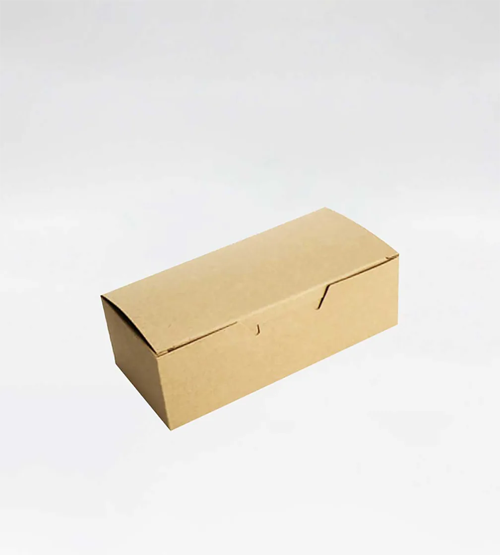 Plain kraft tuck-top carton
