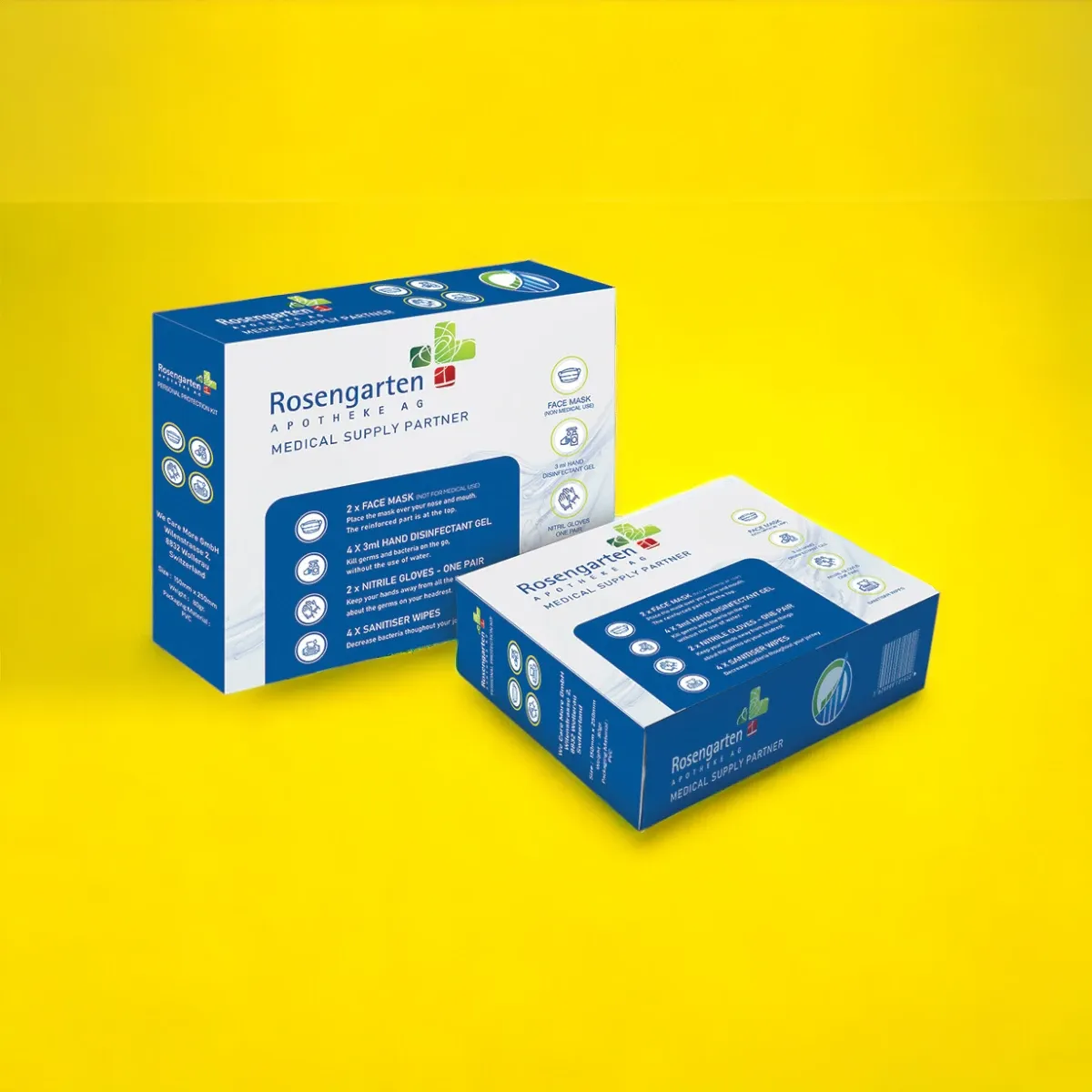 Printed supplement cartons with an information panel